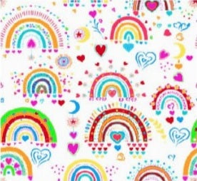 Print Top - Rainbow Hearts