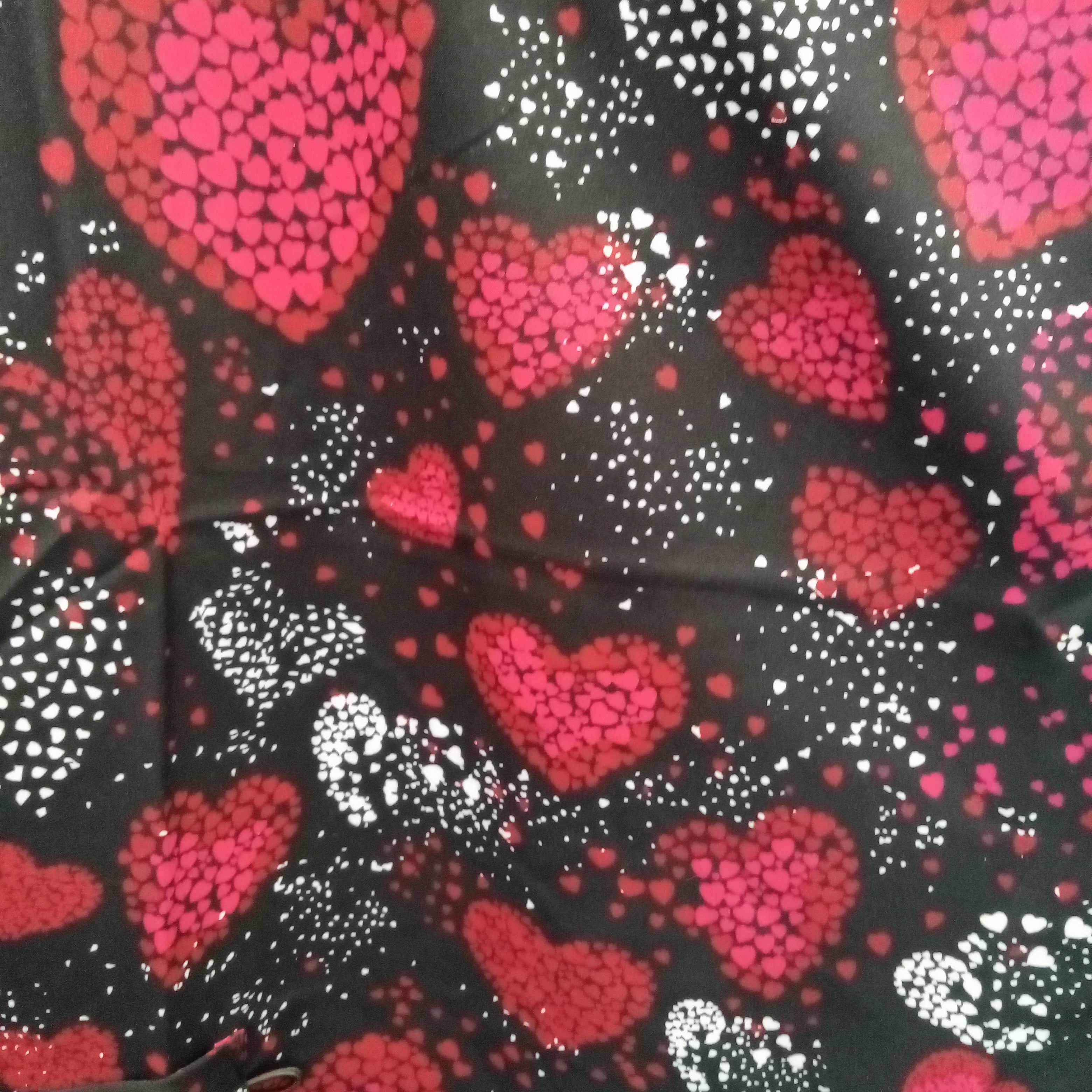 Print Top- red white Hearts