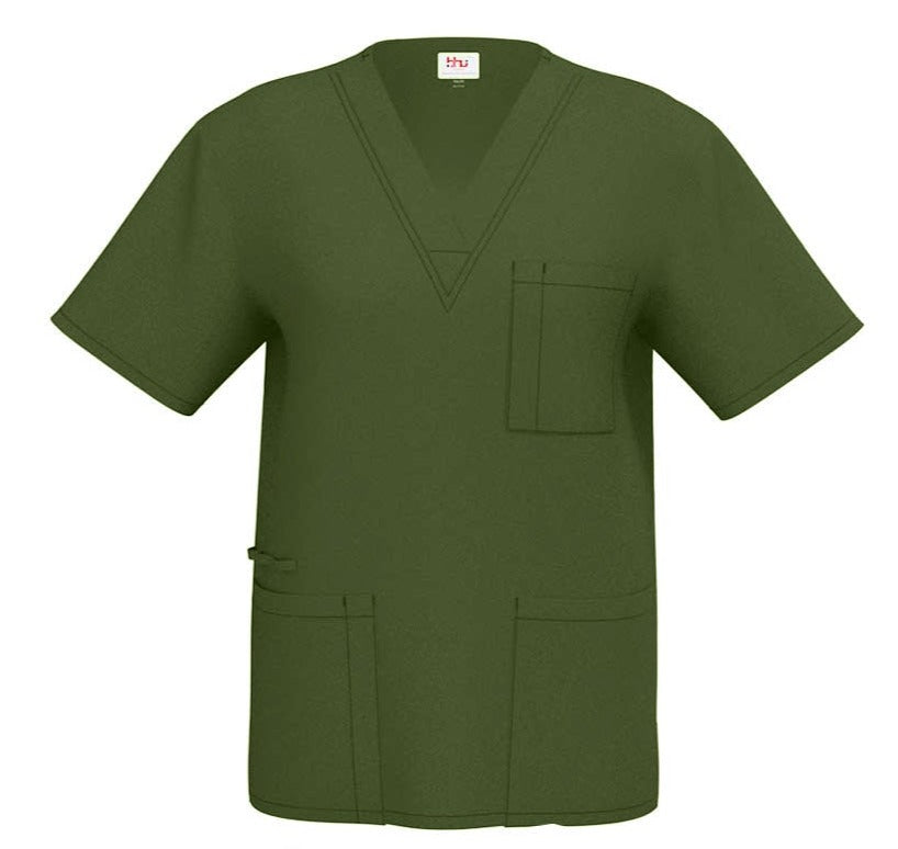Beverly Hills Jogger Stretch Olive Scrub Top