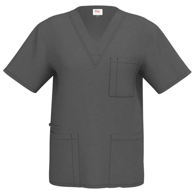 Beverly Hills Pewter Unisex Jogger Stretch Scrub Top