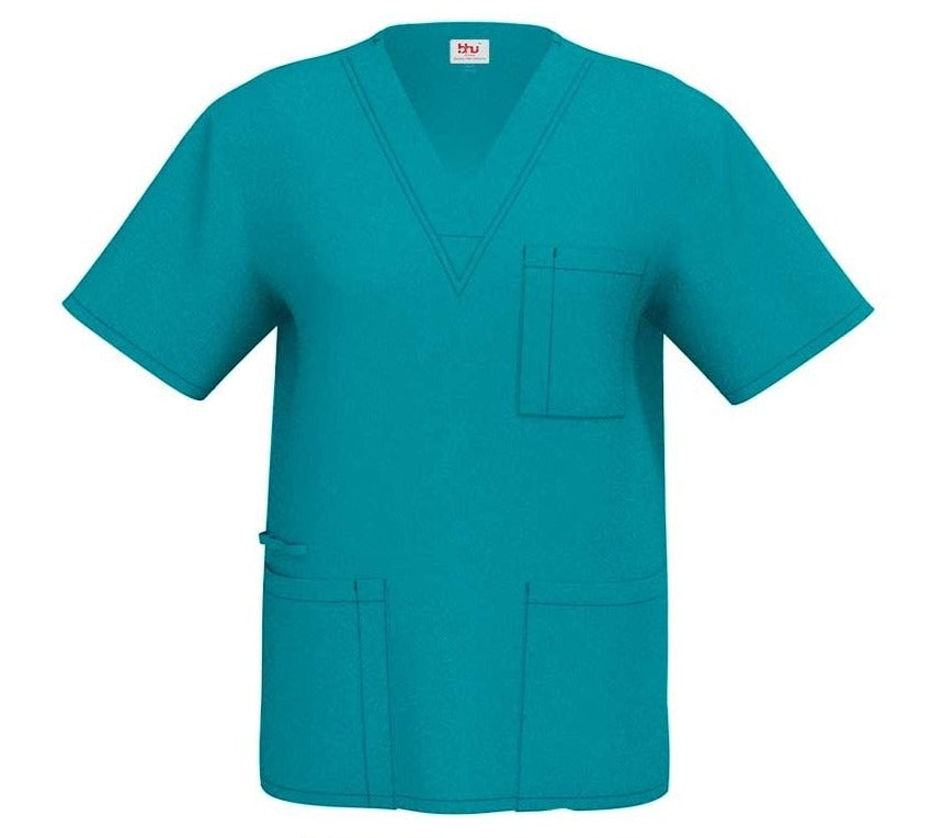 Beverly Hills Teal Jogger Stretch Scrub Top