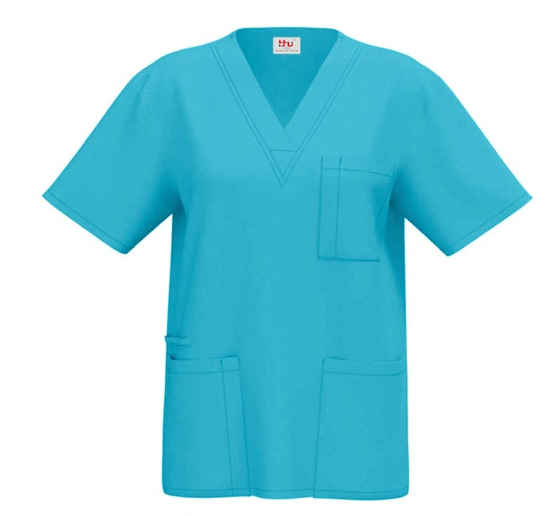 Beverly Hills Turquoise Jogger Stretch Scrub Top
