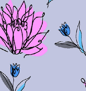 Print Top - Sketchy Floral