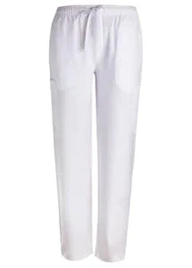 Beverly Hills Unisex White Stretch Scrub Pants