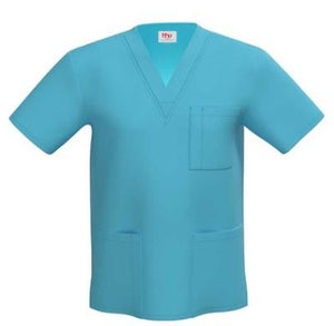 Beverly Hills Unisex Stretch Turquoise Scrub Top
